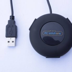 Black USB Hub with Custom Logo